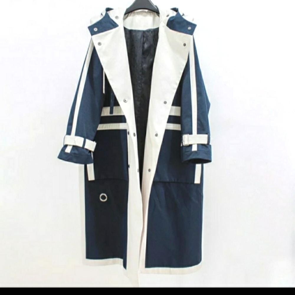Bi-Color Windbraker Trench Coat